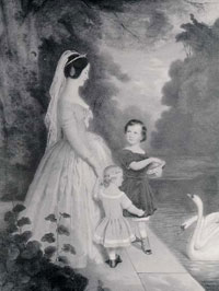 Crown Prince Ludwig II, Otto & Mother Princess Marie, 1848 (c)Bayerische Schlsserverwaltung